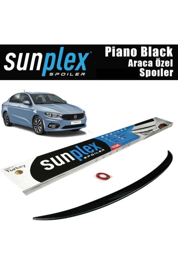 Sunplex Fiat Egea Uyumlu Bagaj Üstü Spoiler Sedan Piano Black A+ Kalite