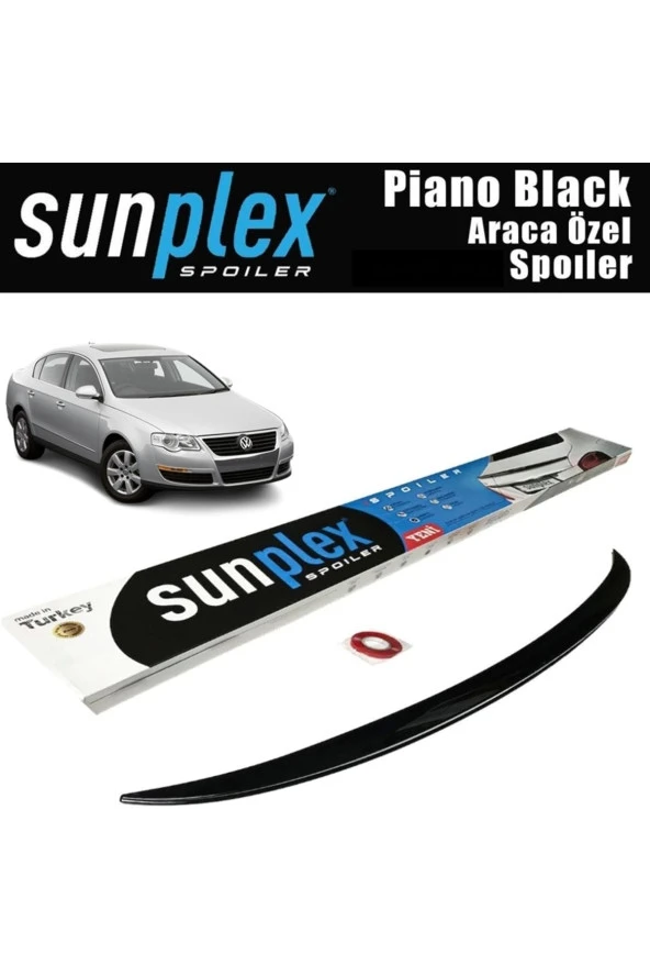 Sunplex Vw Passat 3c B6 Uyumlu Bagaj Üstü Spoiler Piano Black A+ Kalite