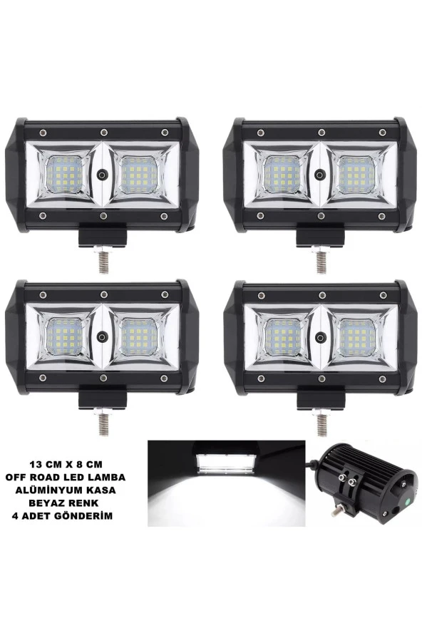 Friemats Off Road Power Led Lamba Beyaz Sabit Power Led 8 x 13 cm 4 Adet