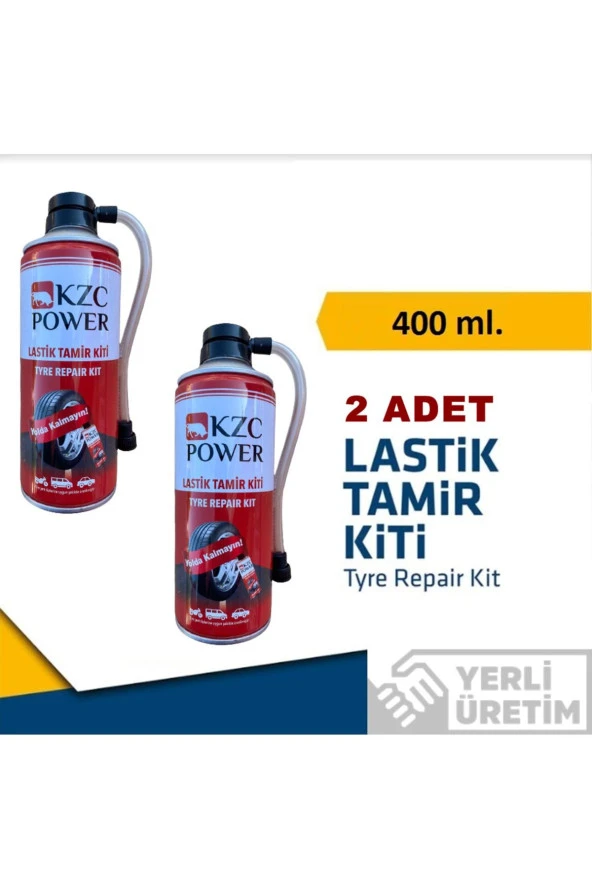 Kzc Araç Lastik Tamir Bakım Spreyi 400 Ml Power - 2 Adet Gönderim