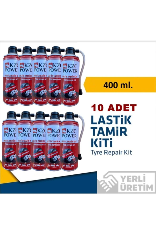 Kzc Araç Lastik Tamir Bakım Spreyi 400 Ml Power - 10 Adet Gönderim