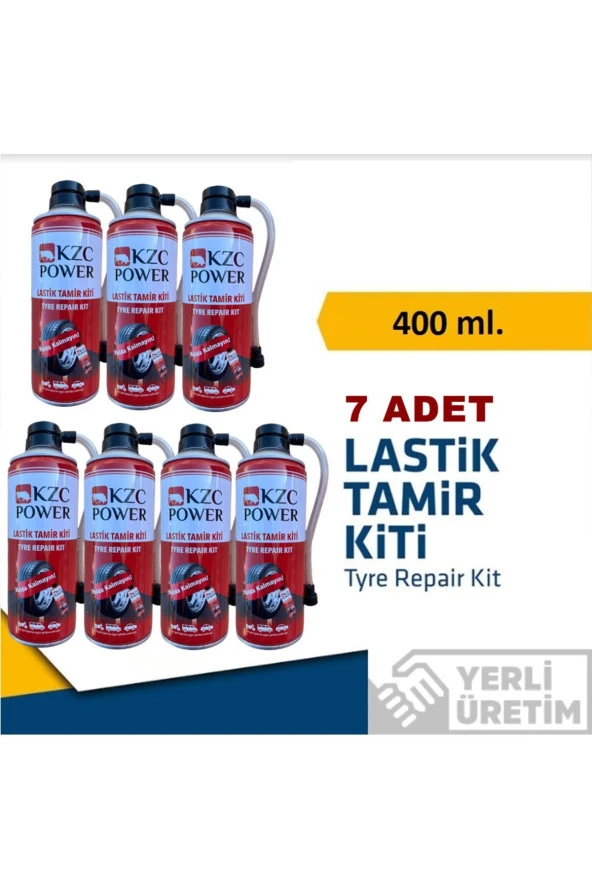 Kzc Araç Lastik Tamir Bakım Spreyi 400 Ml Power - 7 Adet Gönderim