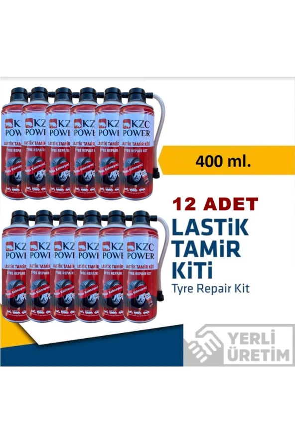 Kzc Araç Lastik Tamir Bakım Spreyi 400 Ml Power - 12 Adet Gönderim