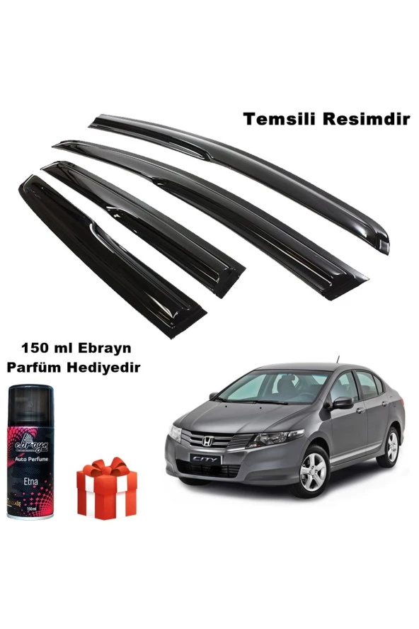 Caraks HONDA CİTY Mügen Cam Rüzgarlığı 2009 - 2011 Arası 4 Lü Takım Koku Hediyeli