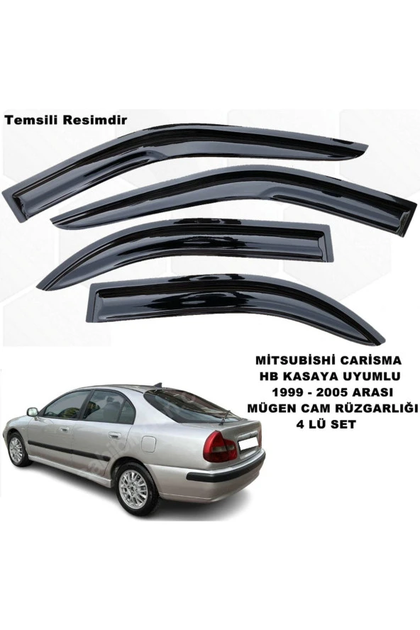 Caraks Mitsubishi Carisma Hb Mügen Cam Rüzgarlığı 1999 - 2005 Arası 4 Lü Set Cam Rüzgarlığı -