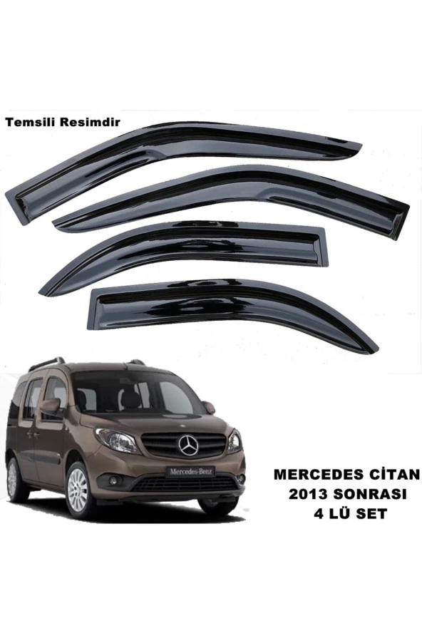 Caraks Mercedes Citan Mügen Cam Rüzgarlığı 2013 Sonrası 4 Lü Takım -