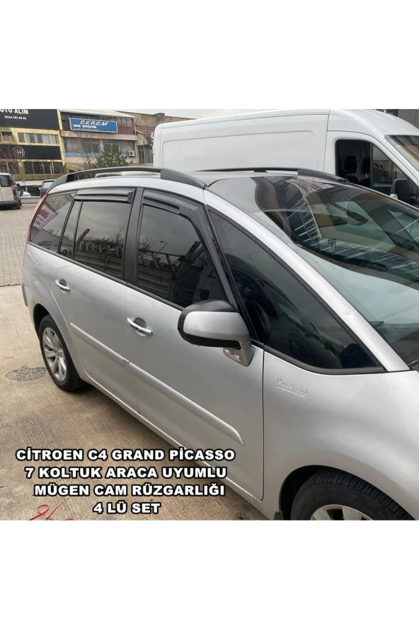 Carcarti Citroen C4 Grand Picasso 7 Koltuk Araca Uyumlu Mügen Cam Rüzgarlığı 2007-2012 Arası 4 Lü Set-