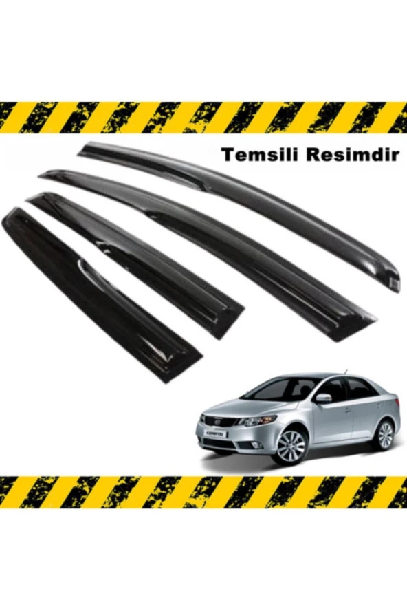 Carcarti Kia Cerato Mügen Cam Rüzgarlığı 2009-2015 Arası 4 Lü Set