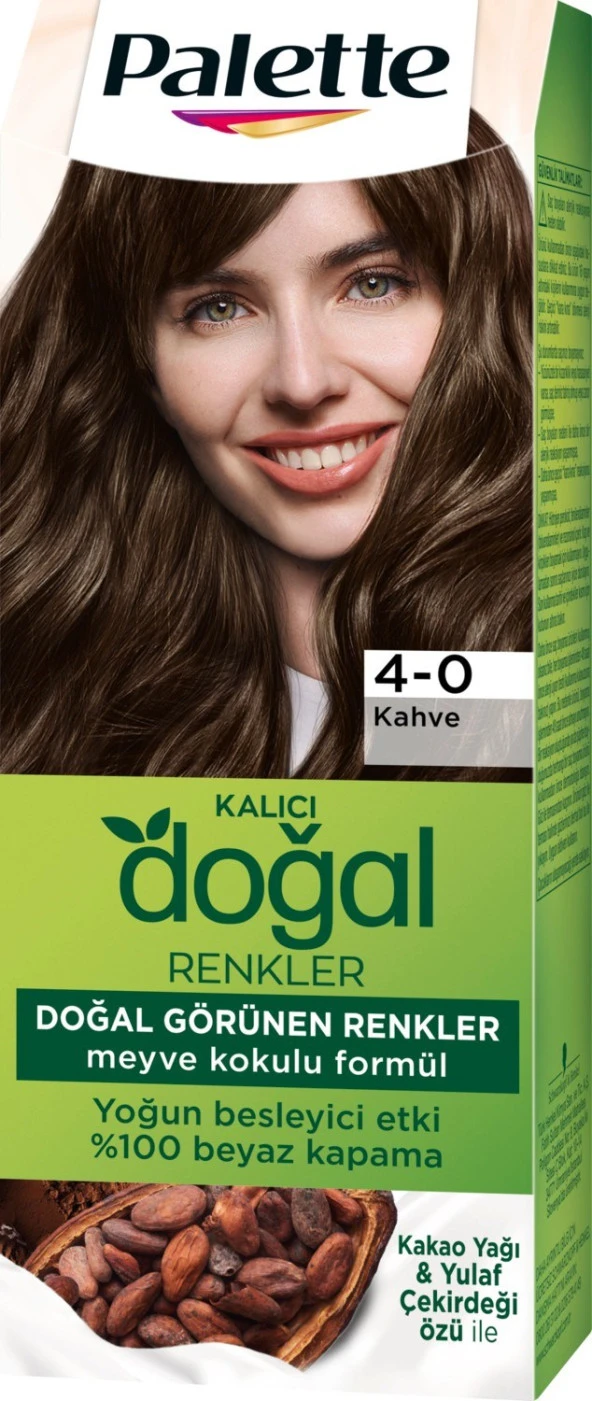 Palette Kalıcı Doğal Renkler 4-0 Kahve Saç Boyası Kakao Yağı & Yulaf Çekirdeği Özü ile - 2