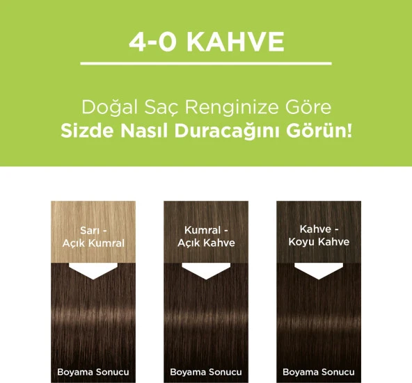 Palette Kalıcı Doğal Renkler 4-0 Kahve Saç Boyası Kakao Yağı & Yulaf Çekirdeği Özü ile - 6