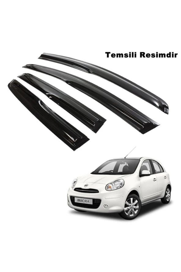 Caraks Nissan Micra Mügen Cam Rüzgarlığı 2011 - 2019 Arası 4 Lü Takım