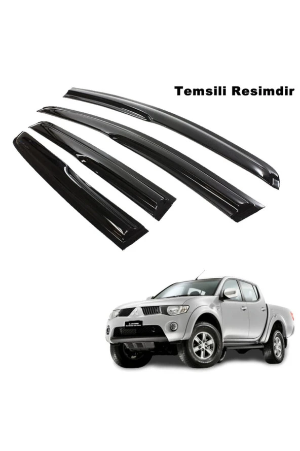 Caraks Mitsubishi L200 Mügen Cam Rüzgarlığı 2007-2013 Arası 4 Lü Takım