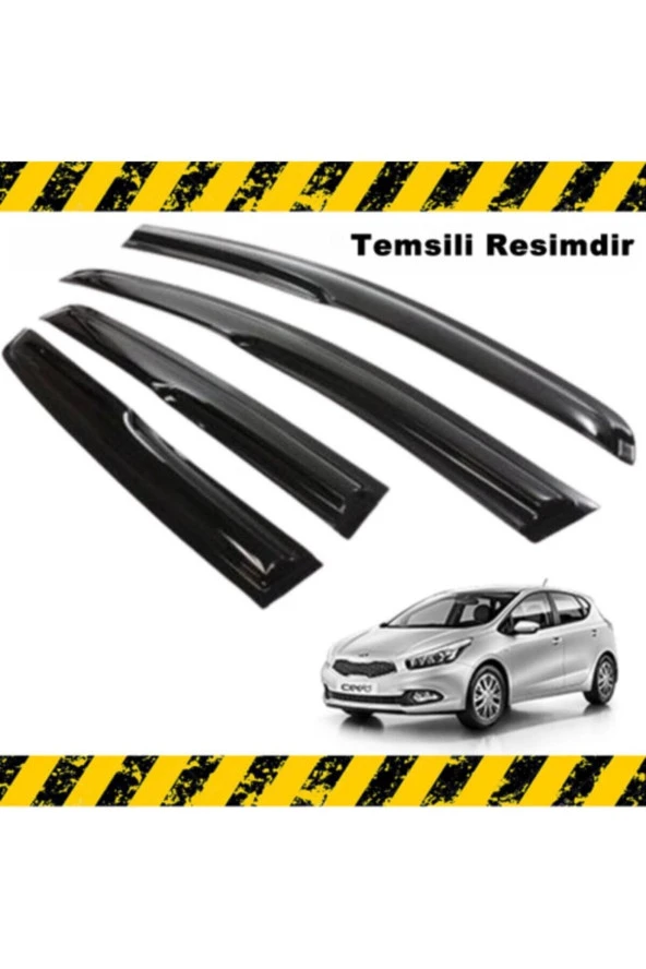 Caraks Kia Ceed Mügen Cam Rüzgarlığı 2012 - 2017 Arası 4 Lü Set