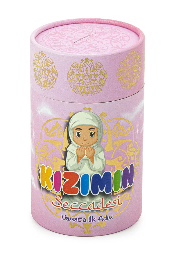 Türkçe Namaza İlk Adım Seccadesi - Kumbaralı Kızımın Çocuk Seccadesi - Tesbih Hediyeli - Resim 5