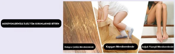 Glary Home GH40A-WT-GRY1 Kare Desenli Kaydırmaz Tabanlı 1'li Merdiven Halısı - Beyaz/Deniz Mavisi - 6