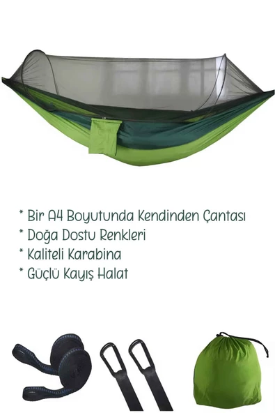 EFSANE KAMP - Cibinlikli Efsane Kamp Hamak - Ultra Konfor - Kompakt - Portatif - Çantalı - 3