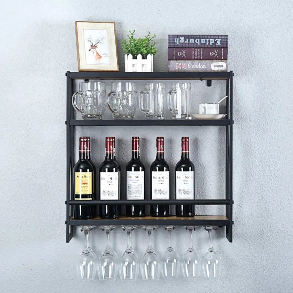 Mutfak Rafı Mutfak Duvar Rafı Bardaklık Kadehlik - 3
