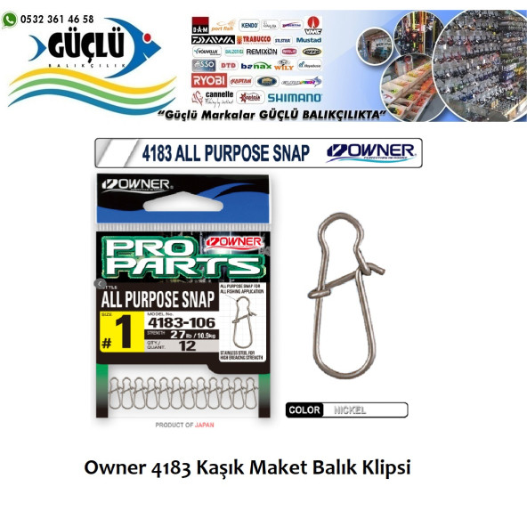 Owner 4183 Kaşık Maket Balık Klipsi NO:1,5