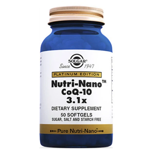 Solgar Nutri-Nano CoQ-10 3.1x 50 Kapsül ürün görseli 1