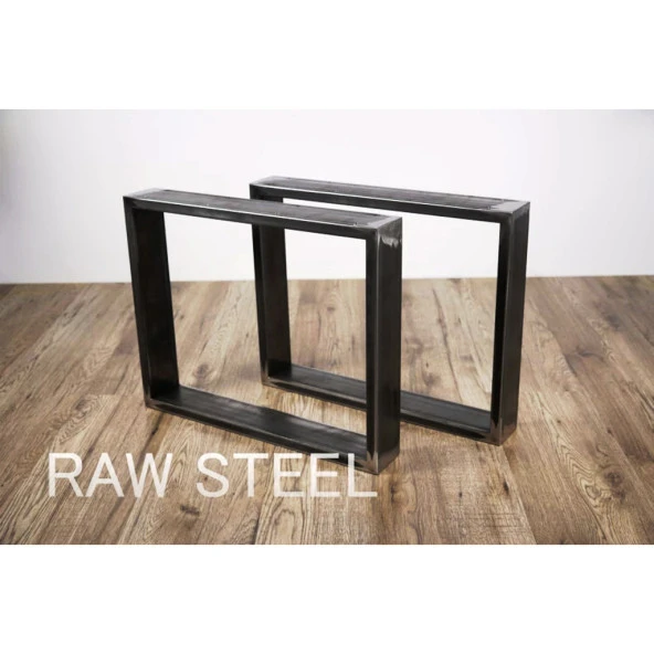 Kitaplık Ayağı Demir Konsol Ayağı Kare Tasarım - Resim 2