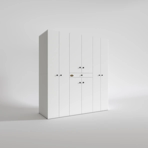 Kenzlife çamaşır-kurutma makinesi dolabı ve giysi dolabı çekmeceli ebuzer sağ raf byz 187X170X120  banyo