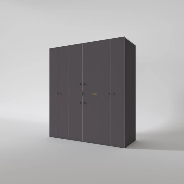 Kenzlife çamaşır-kurutma makinesi dolabı ve giysi dolabı çekmeceli ebuzer sol raf gri 187*170*120  banyo - Resim 3