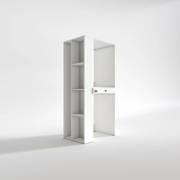 Kenzlife çamaşır-kurutma makinesi dolabı bacce sol byz 187*090*60 çekmeceli % 100 FULL MDF - Resim 3