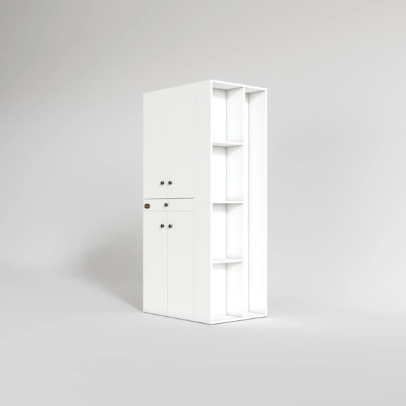 Kenzlife çamaşır-kurutma makinesi dolabı ahi evran sağ byz 187*090*60 çekmeceli banyo - Resim 3