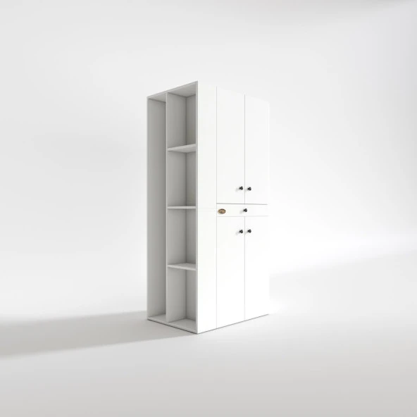 Kenzlife çamaşır-kurutma makinesi dolabı ahi evran sol byz 187*090*60 çekmeceli banyo - Resim 3