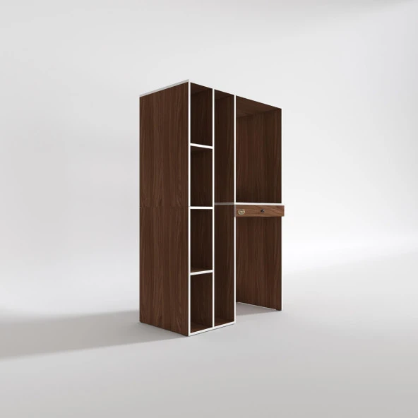 Kenzlife çamaşır-kurutma makinesi dolabı gutas sol cvz 187*120*60 çekmeceli banyo - Resim 3