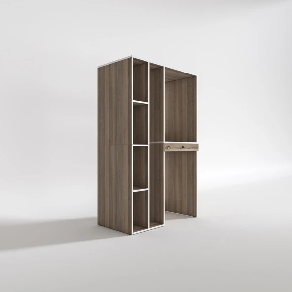 Kenzlife çamaşır-kurutma makinesi dolabı gutas sol crd 187*120*60 çekmeceli banyo - Resim 3