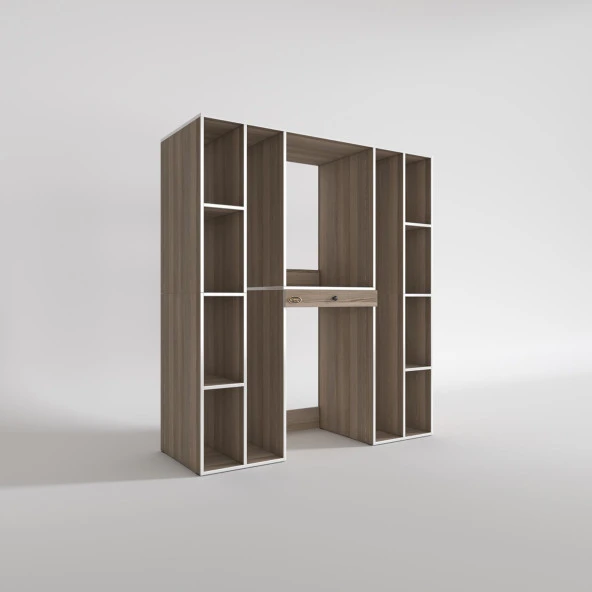 Kenzlife çamaşır-kurutma makinesi dolabı sadra crd 187*170*60 çekmeceli raflı banyo - Resim 3