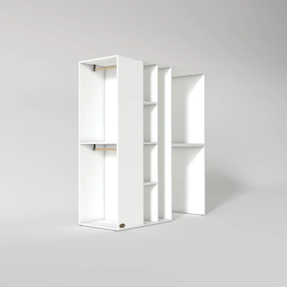 Kenzlife çamaşır-kurutma makinesi dolabı ve giysi dolabı kazvini sol byz 180*160*60  % 100 FULL MDF - Resim 3