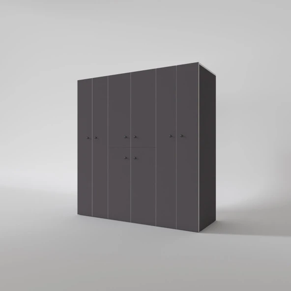 Kenzlife çamaşır-kurutma makinesi dolabı ve giysi dolabı suyuti sol gri 180*170*60  banyo - Resim 3