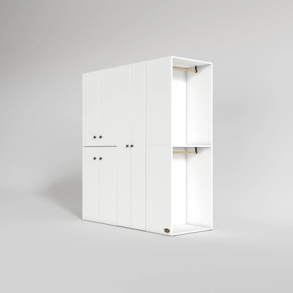 Kenzlife çamaşır-kurutma makinesi dolabı ve giysi dolabı bistami sağ byz 180*160*60  banyo - Resim 3