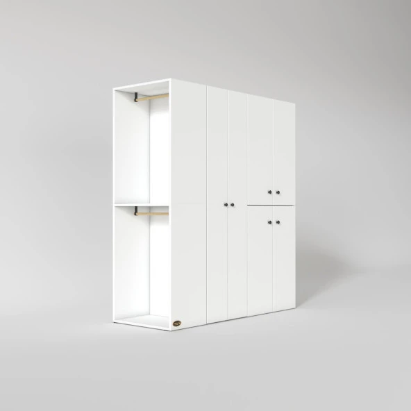 Kenzlife çamaşır-kurutma makinesi dolabı ve giysi dolabı bistami sol byz 180*160*60  banyo - Resim 3