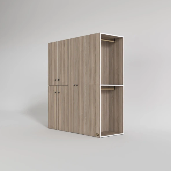Kenzlife çamaşır-kurutma makinesi dolabı ve giysi dolabı bistami sağ crd 180*160*60  banyo - 3