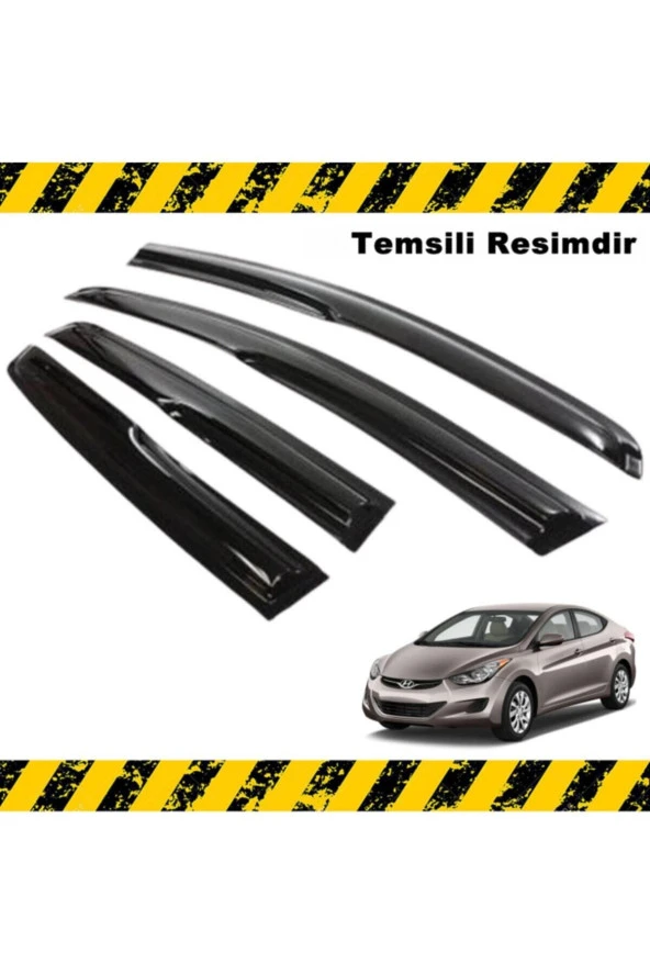 Caraks Hyundai Elantra Mügen Cam Rüzgarlığı 2011 - 2015 Arası 4 Lü Set