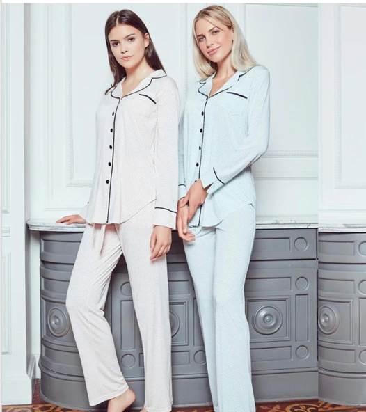 BONE CLUB 4826 ÖNDEN DÜĞMELİ CASUAL PİJAMA TAKIM ürün görseli