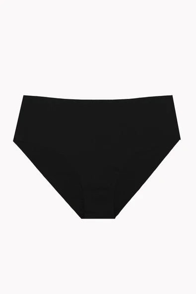 Siyah Vizon Ten Rengi 3lü Lazer İz Yapmaz Yüksek Bel Külot - Resim 3