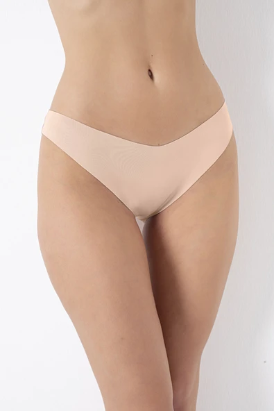 Siyah Vizon Ten Rengi 3lü Lazer İz Yapmaz V Shape Brazillian Külot - 4