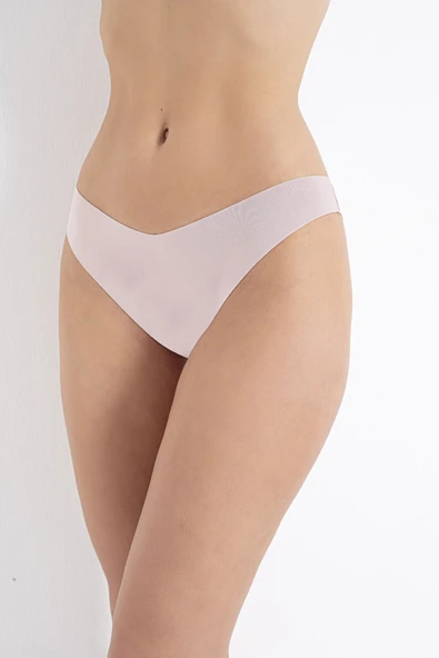 Siyah Vizon Ten Rengi 3lü Lazer İz Yapmaz V Shape Brazillian Külot - 5