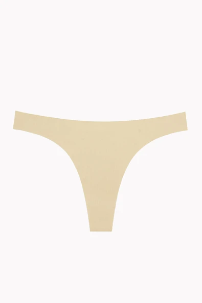 Siyah Vizon Ten Rengi 3lü Lazer Kesim İz Yapmaz Tanga - Resim 2