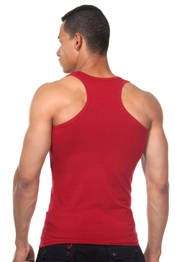 Erkek Siyah Pamuklu Atlet - 5