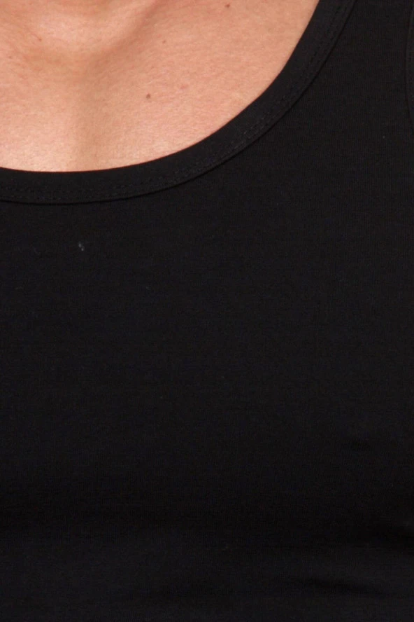 Erkek Siyah Pamuklu Atlet - 6