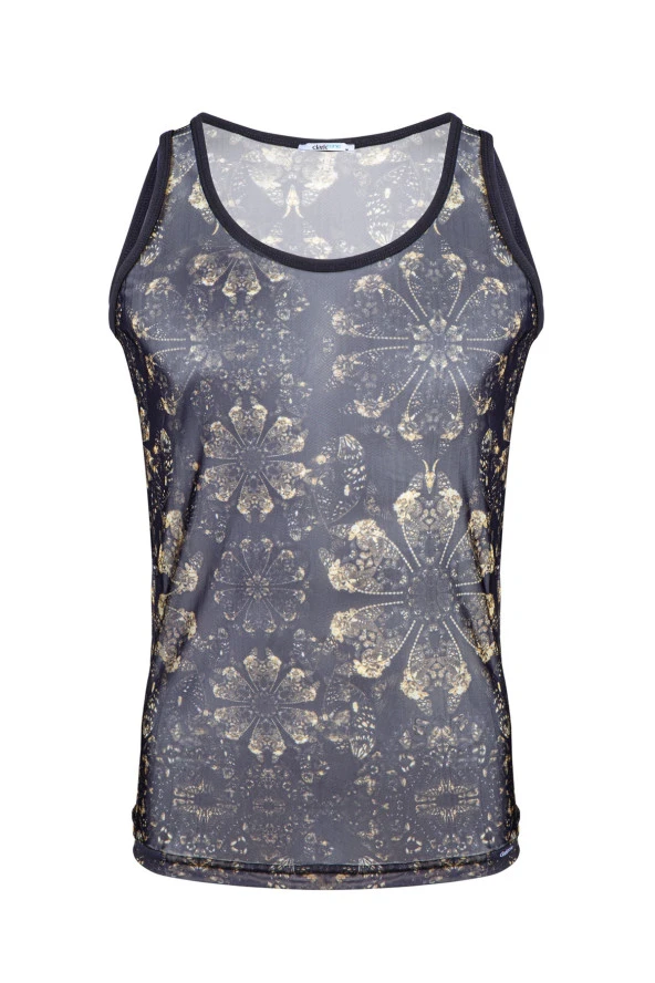 Erkek Desenli Transparan Atlet - 2