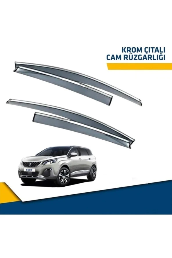 Point Peugeot 5008 Aircross Mügen Cam Rüzgarlığı ( Nikelajlı ) 2016-2021 Arası 4 Lü Set