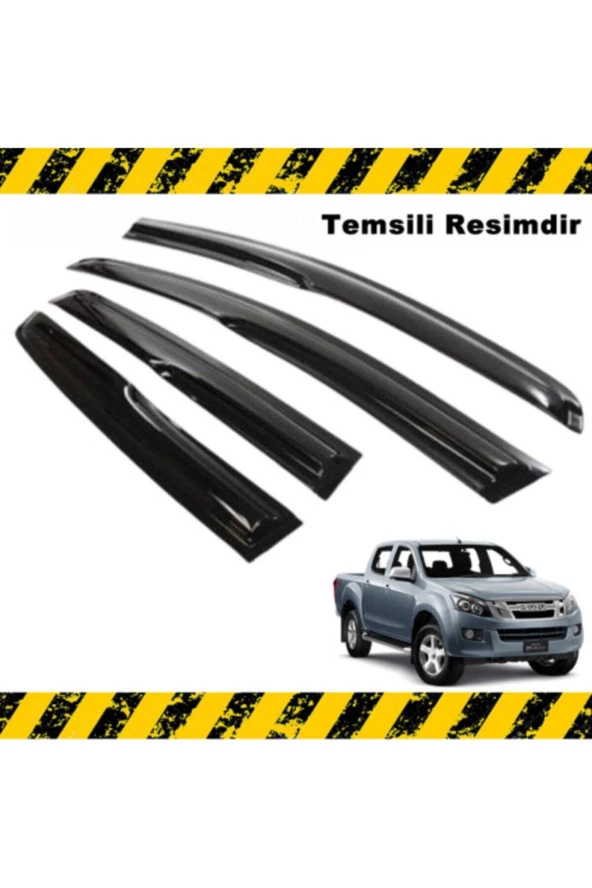 Caraks Isuzu D-max Mügen Cam Rüzgarlığı 2013-2020 Arası 4 Lü Set