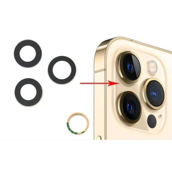 İphone 12 Pro Uyumlu Kamera Lens Camı