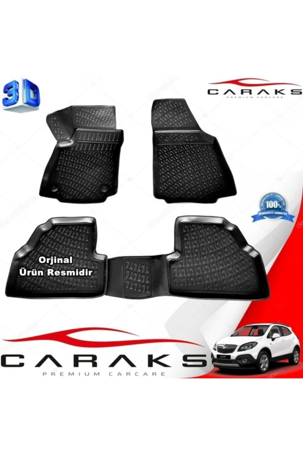 Caraks Opel Mokka 3d Paspas Havuzlu 2012 - 2016 Arası Siyah 4 Prç.